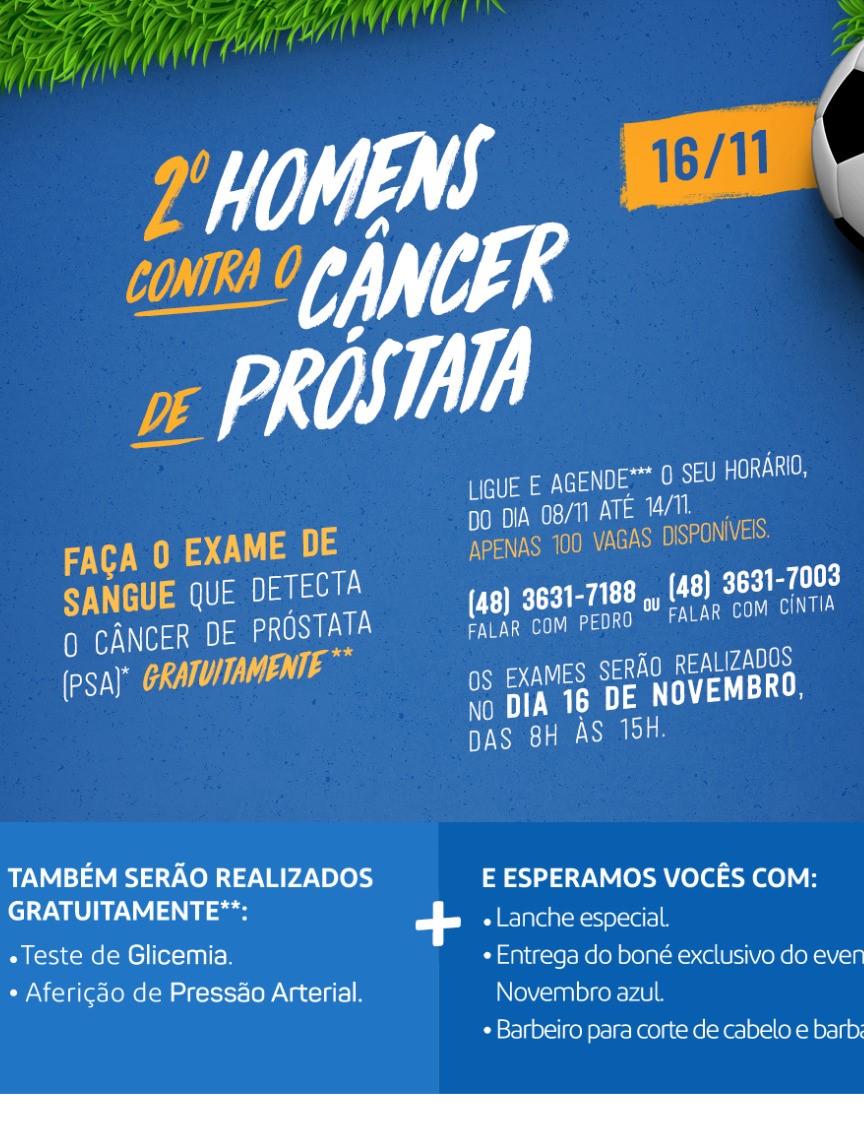 Novembro Azul: HNSC, em Tubarão, oferece exames gratuitos e dia especial para os homens