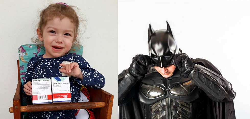 Em vídeo, Batman do Brasil pede apoio para tratamento de criança com AME de Tubarão