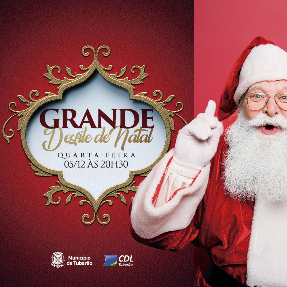 Papai Noel chega nesta quarta-feira (5) em Tubarão