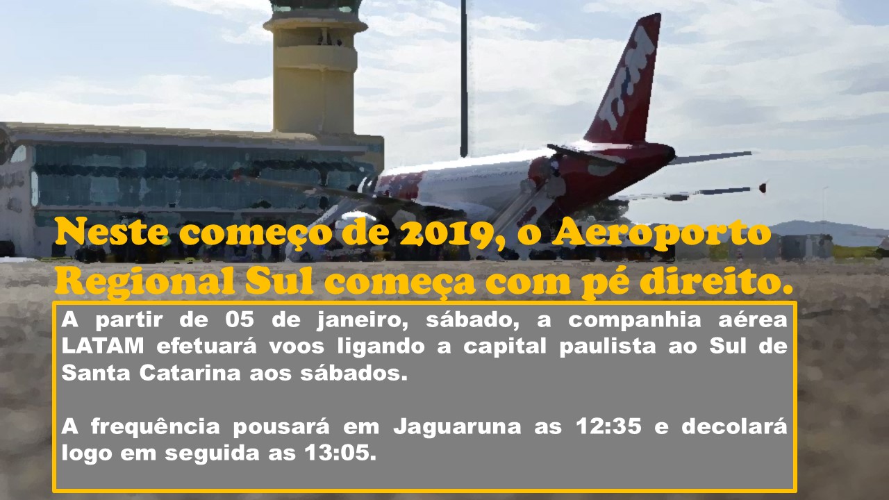 Aeroporto Regional Sul, em Jaguaruna, terá nova frequência de voo