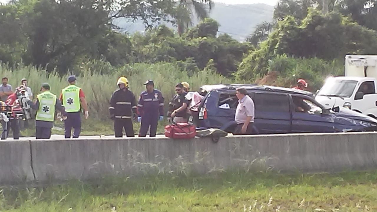 Ocorrência em andamento: Grave acidente é registrado na BR-101, em Tubarão