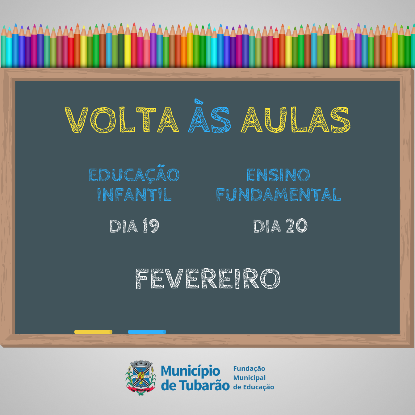 Volta às aulas: Ano letivo na rede municipal de Tubarão inicia dia 19 de fevereiro