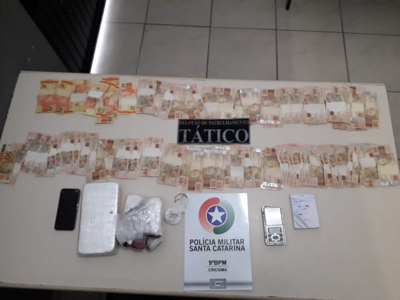 Criciúma: Polícia apreende 1,5 kg de cocaína