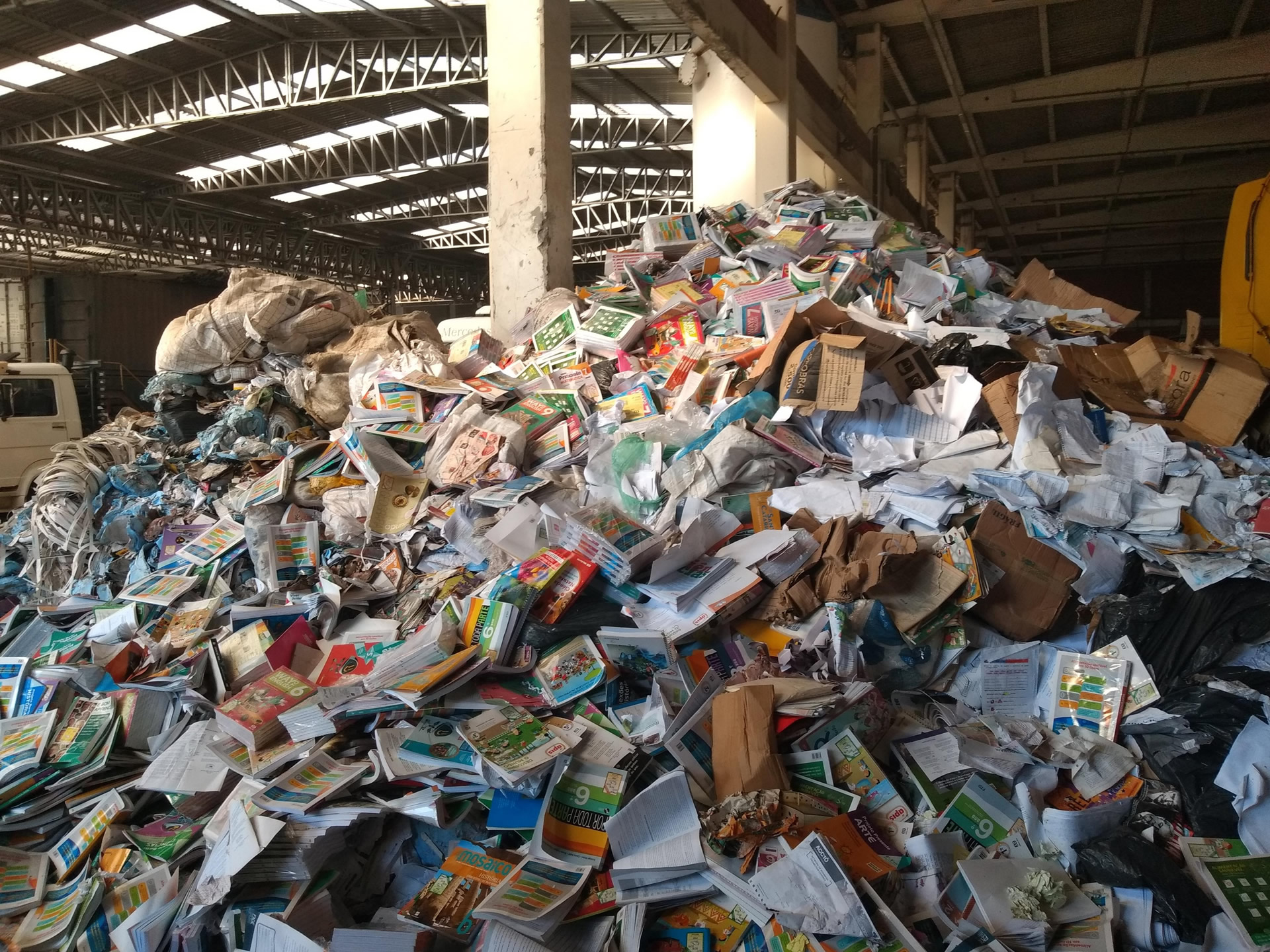 No Estado: Cerca de 100 quilos de livros didáticos são descartados 