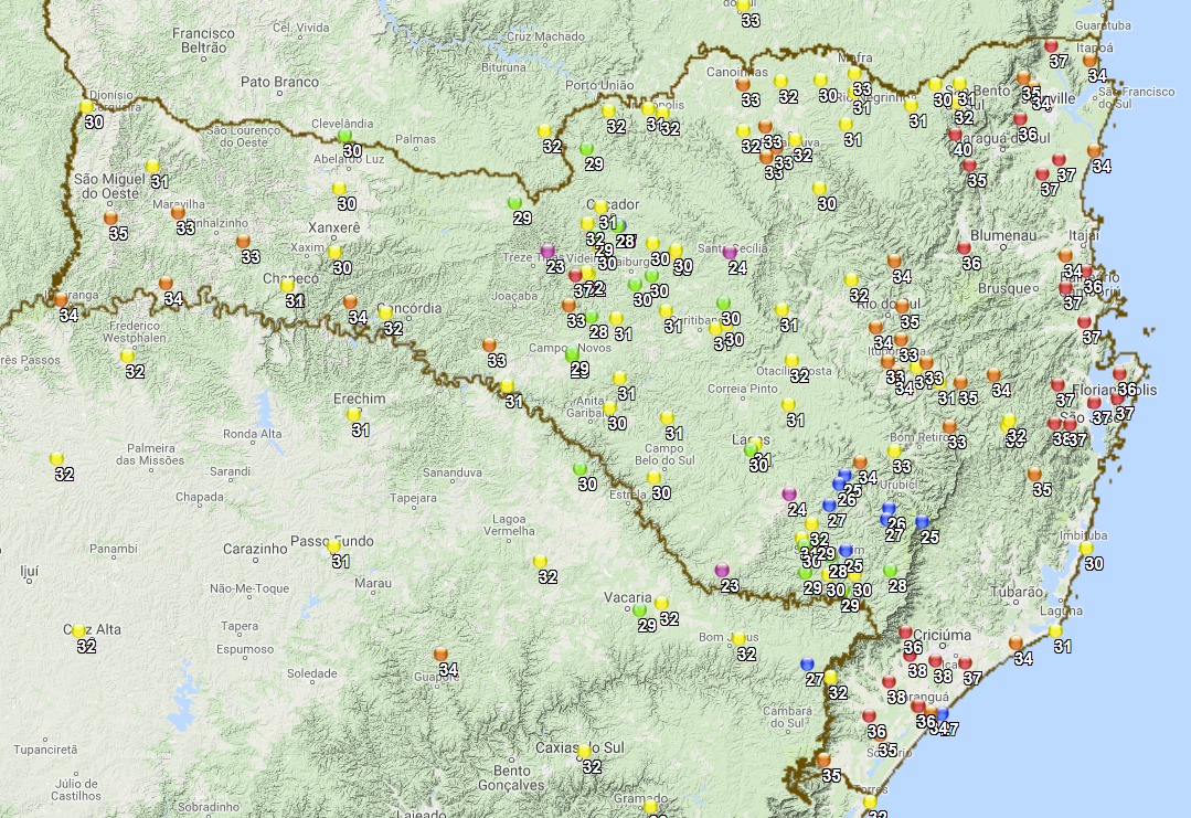 Defesa Civil e Epagri alertam sobre calor e possíveis temporais nesta quinta-feira