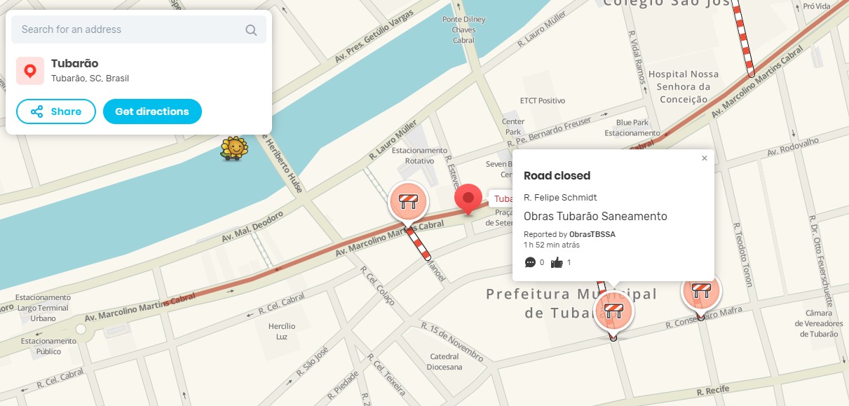 Tubarão Saneamento integra plataforma de informações com o Waze