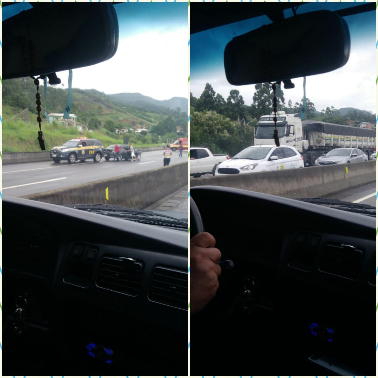 Ocorrência em andamento: 2 acidentes são registrados na BR-101