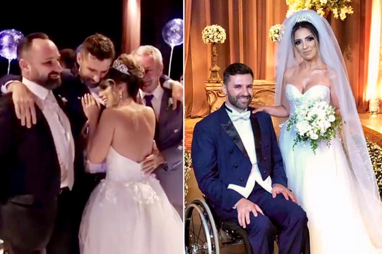 Histórias que emocionam: Noivo cadeirante surpreende ao levantar para dançar a valsa