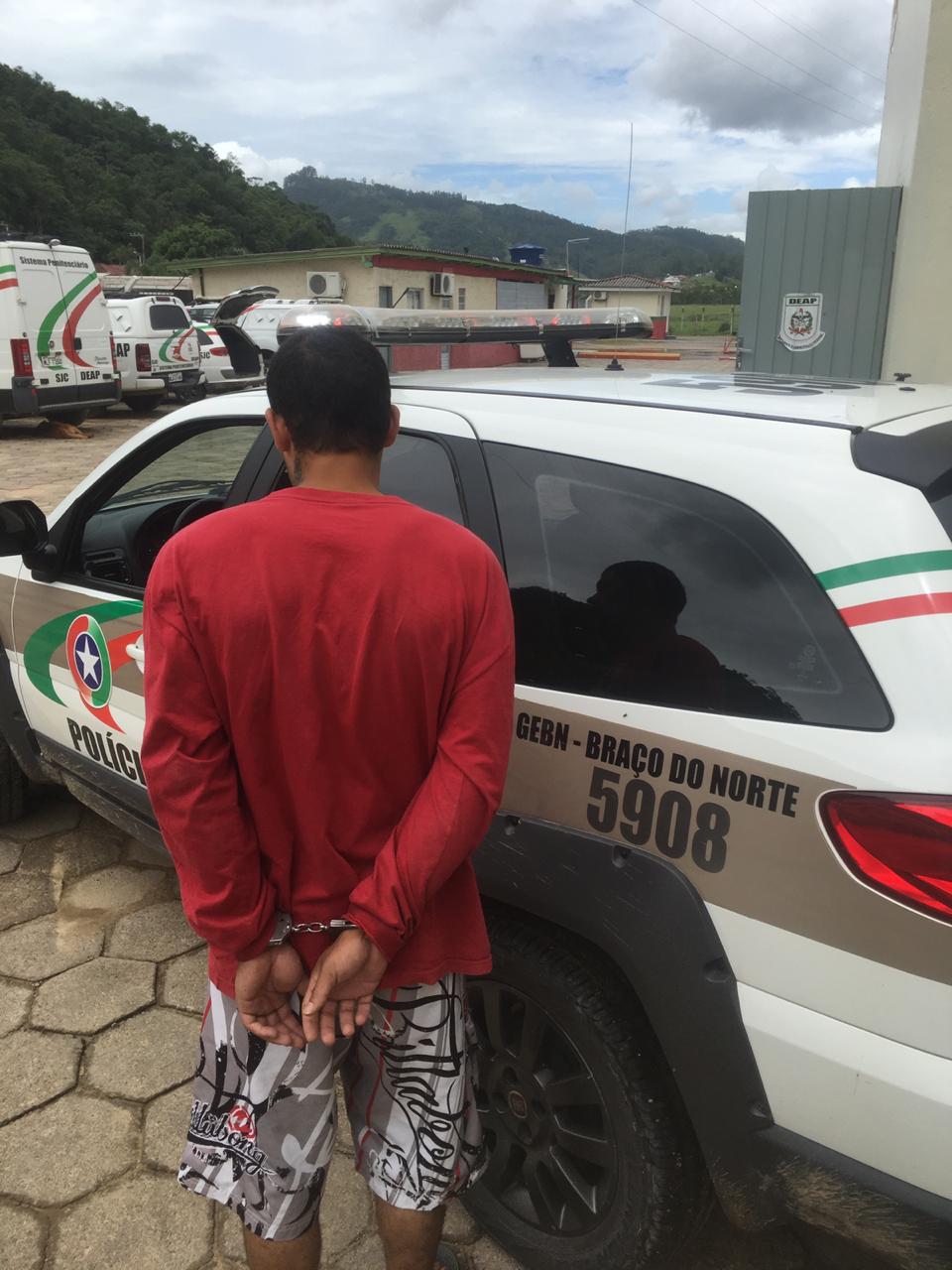 Foragido do Presídio de Tubarão é preso em Braço do Norte