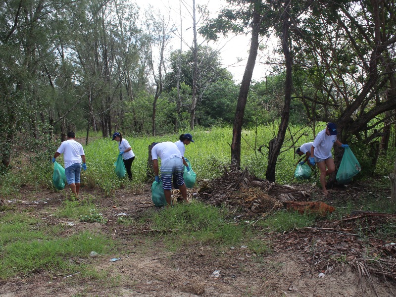 Meia tonelada de lixo é retirada das praias do Camacho e Arroio Corrente