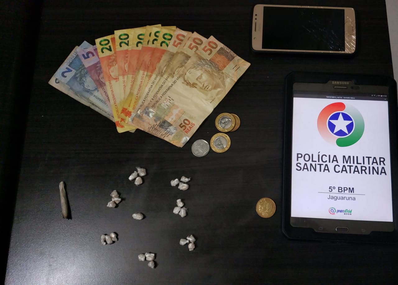 Casal é detido por tráfico de drogas em Jaguaruna