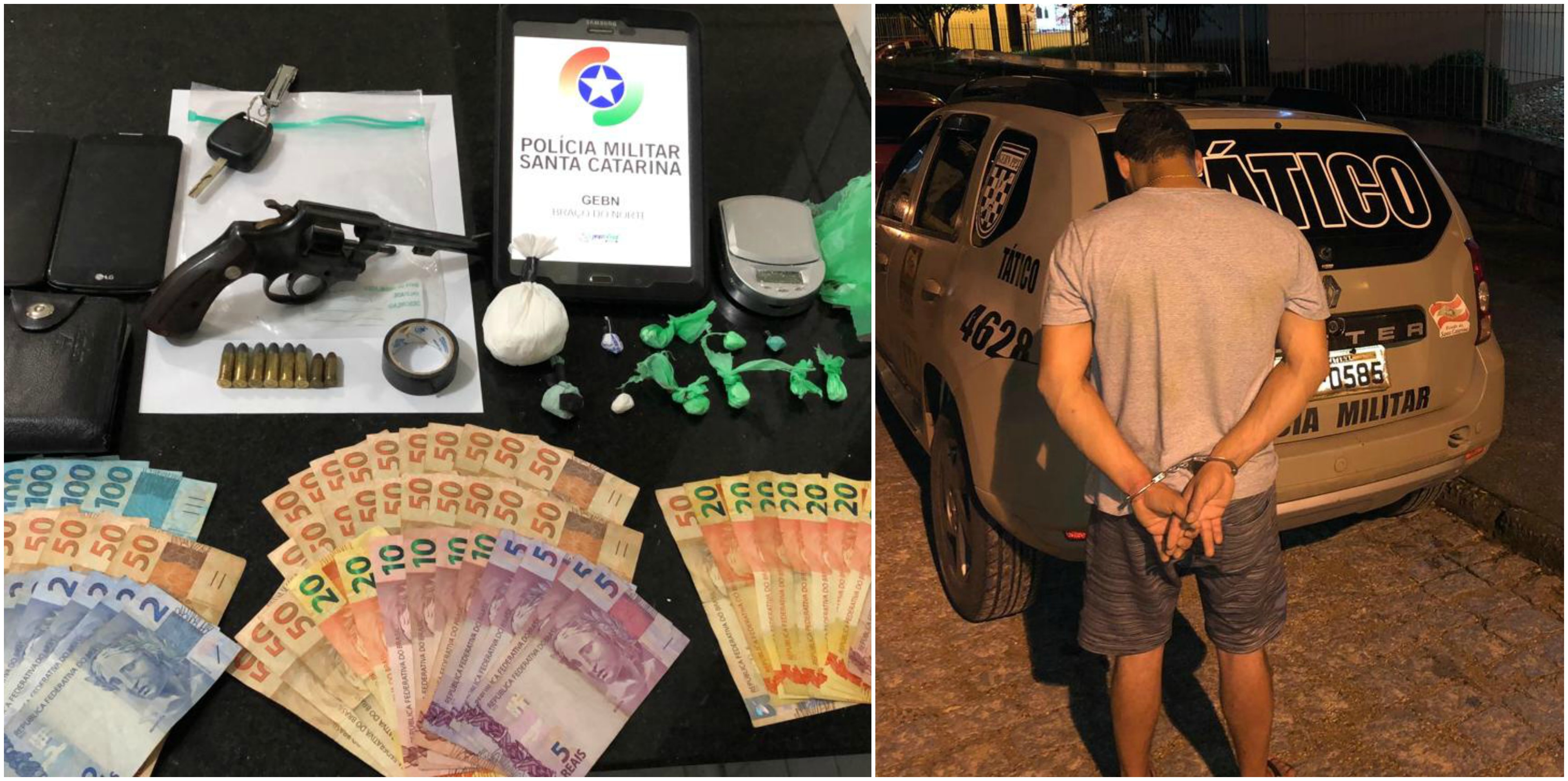 PM desarticula ponto de tráfico de drogas em Braço do Norte