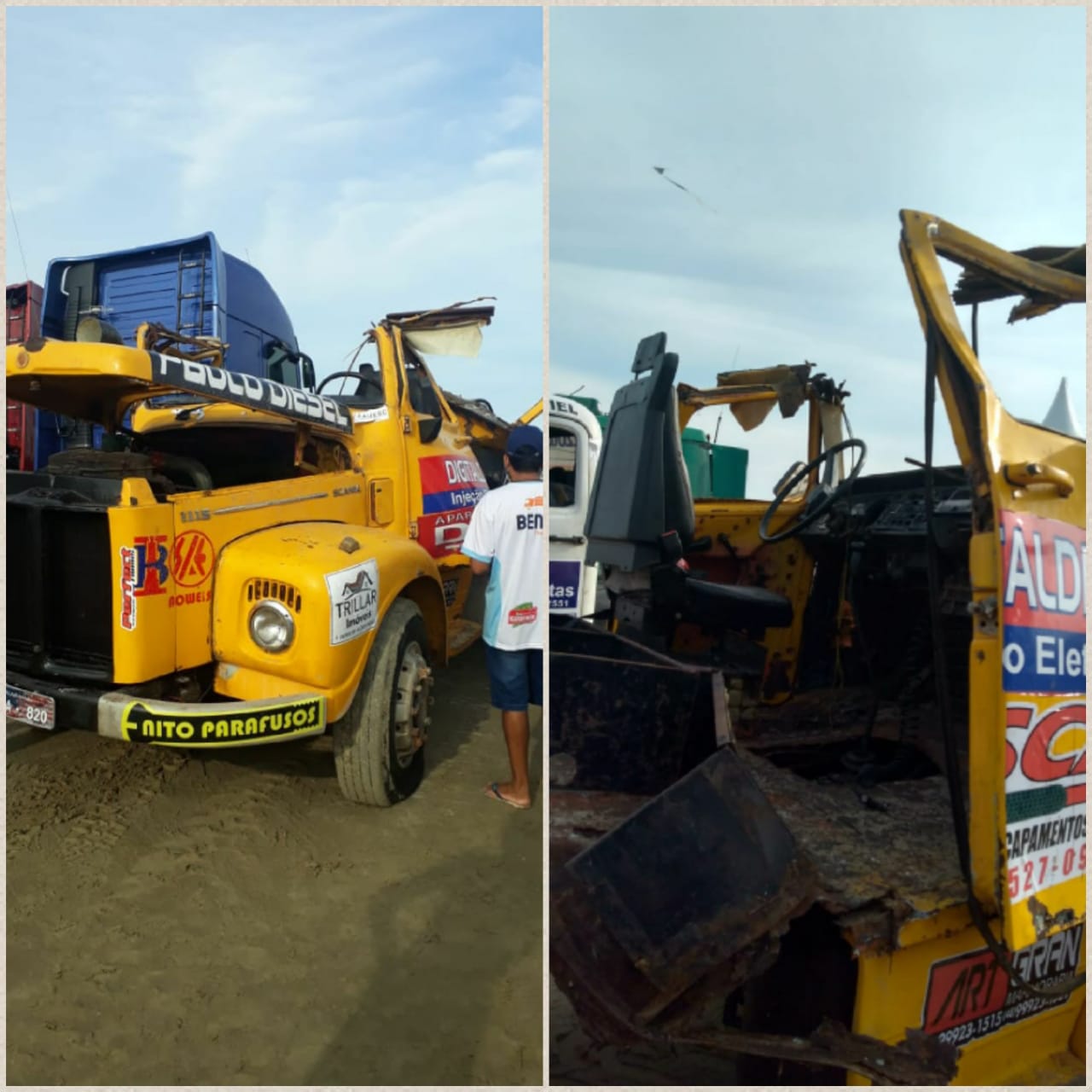 Piloto que sofreu grave acidente na Arrancada de Caminhões é transferido para HSJ, em Criciúma