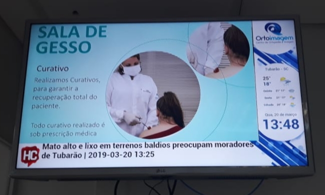 HC Notícias agora é transmitido também pela TV Corporativa da Ortoimagem em Tubarão