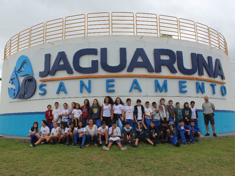 Alunos visitam a ETA Parque dos Butiás em Jaguaruna