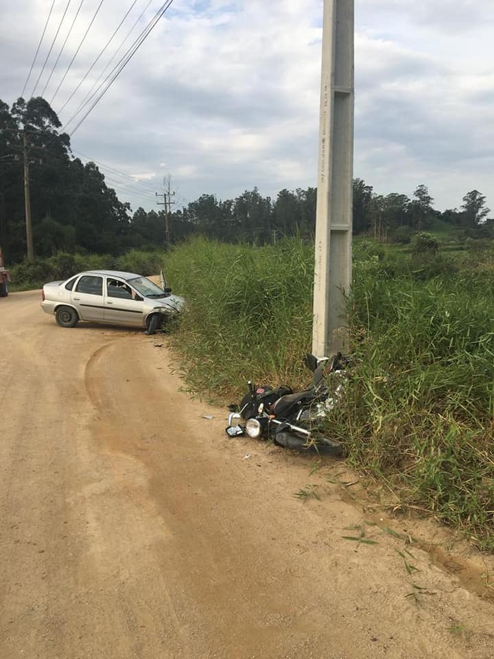 Acidente deixa motociclista gravemente ferido em Treze de Maio