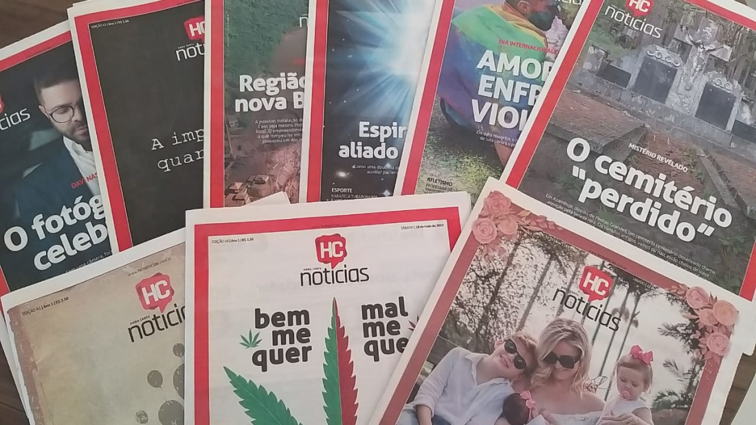 Edição impressa do HC Notícias com nova data de circulação