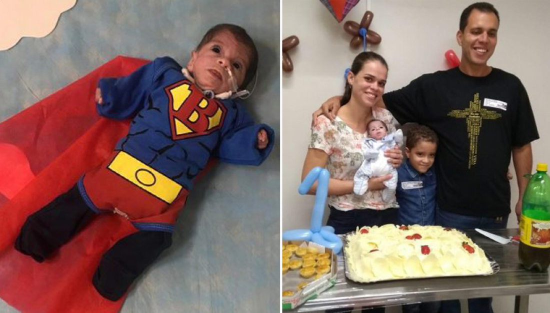 No país: bebê que nasceu prematuro e nunca saiu do hospital ganha festa de 1 aninho