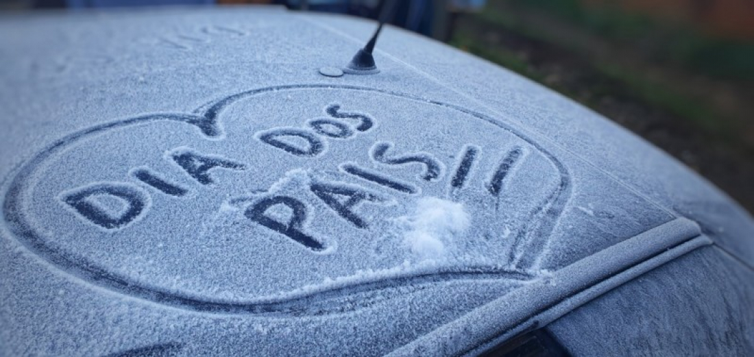 Serra Catarinense registra geada neste Dia dos Pais