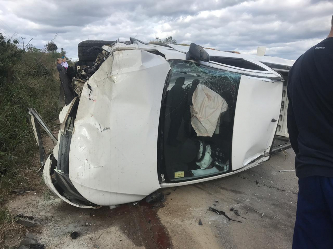 Acidente entre dois carros é registrado na SC-446 em Lauro Müller