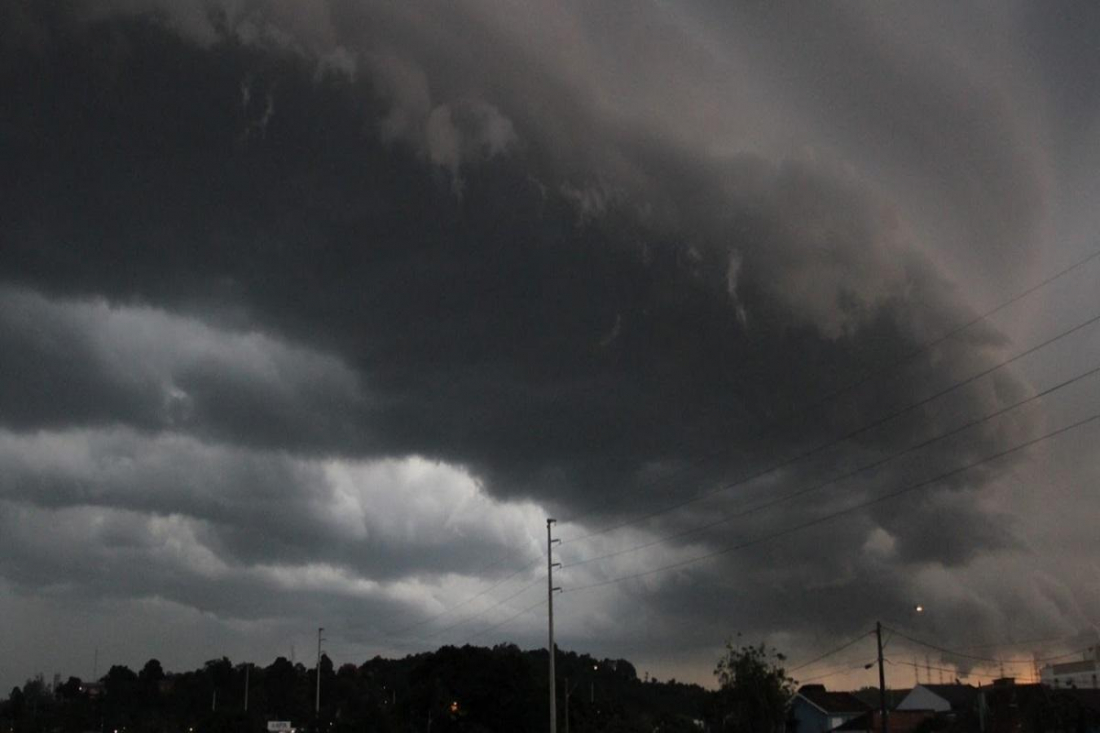 Mudança no tempo: temporais com ventania e granizo previstos para a região nesta segunda
