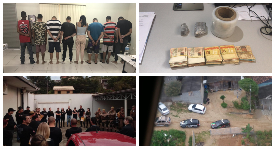 Grande operação da Polícia Civil e Militar resulta na prisão de 11 pessoas por tráfico de drogas em Braço do Norte