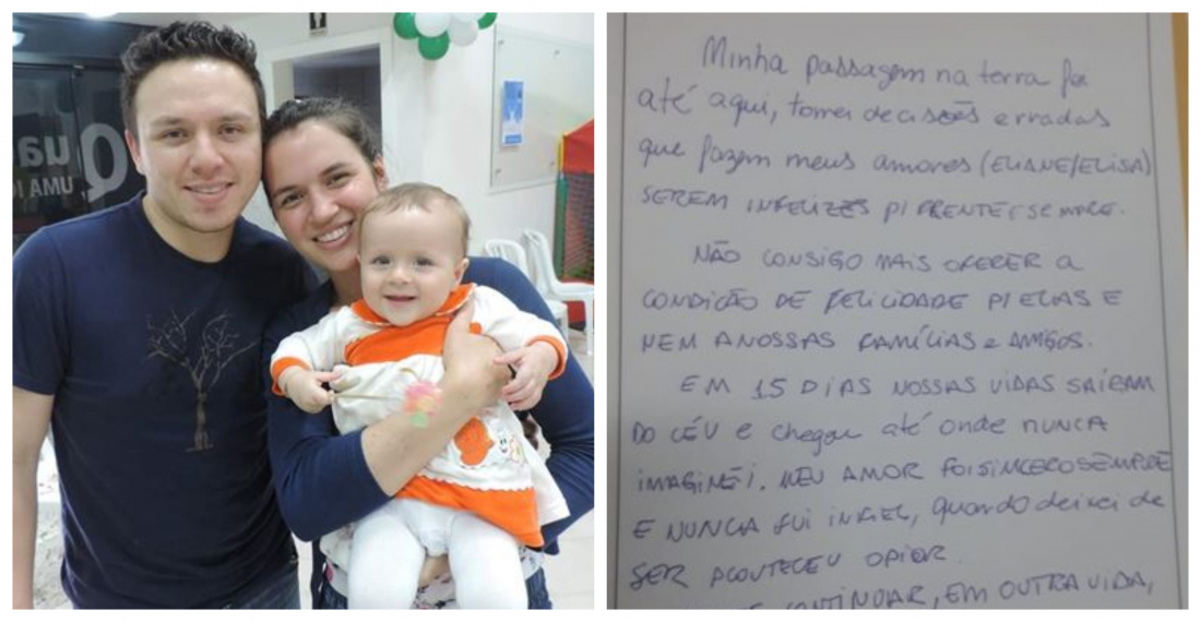 Homem deixa carta antes de matar esposa e filhos de 3 anos e se suicidar, em Chapecó