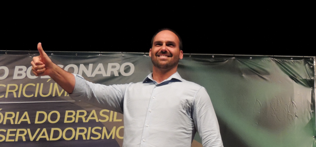 Durante palestra em Criciúma, Eduardo Bolsonaro confirma novo partido