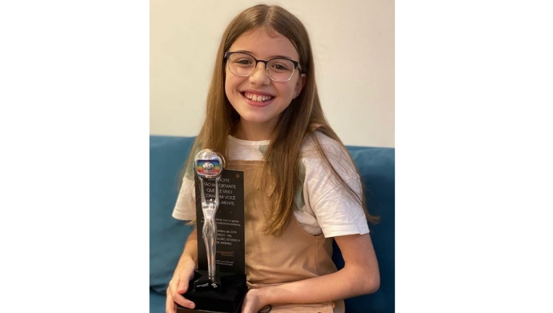 Atriz mirim de São Joaquim concorre ao Melhores do Ano no Troféu Domingão 2019