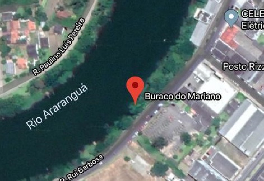 Curioso: Buraco de rua em Araranguá entra para o Google Maps