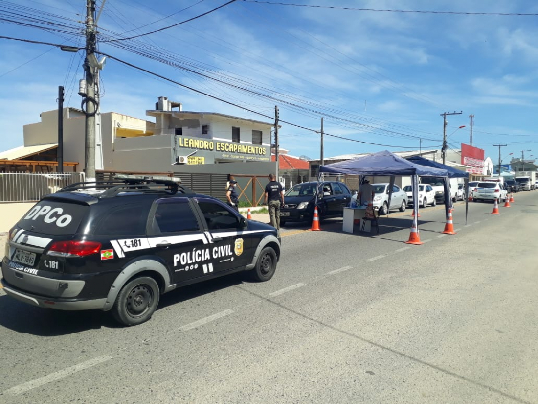 Polícia Civil reforça barreira sanitária em Laguna