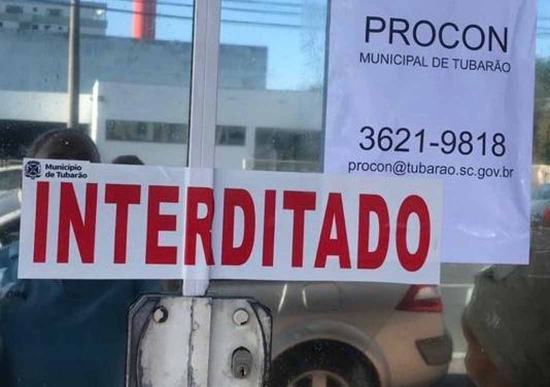 Procon de Tubarão interdita estabelecimento