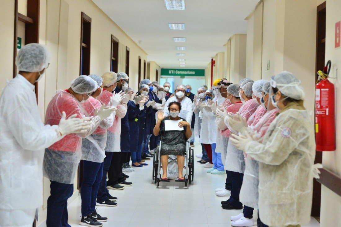 Brasil é o segundo com maior número de curados da Covid-19 no mundo