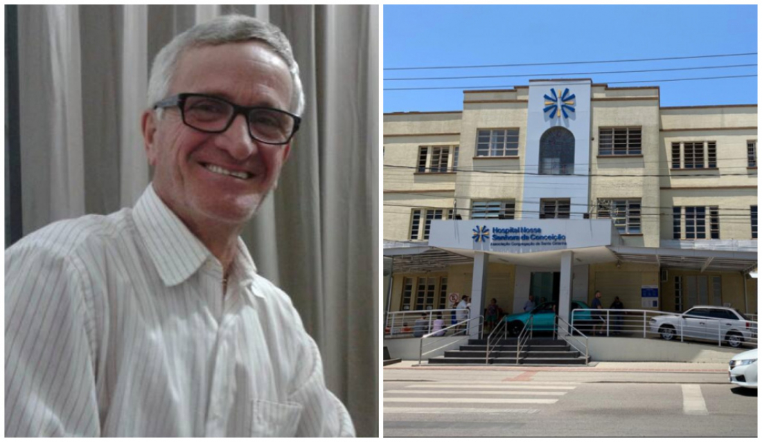 Irmão do Dr. Reginaldo, Raulindo Boppré, é entubado na UTI do Hospital Conceição, em Tubarão