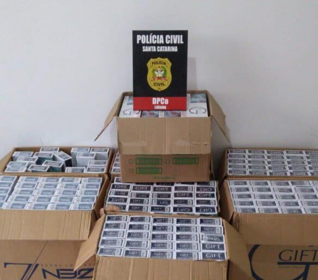 Homem é preso por contrabando de mais de 3 mil maços de cigarros paraguaios em Laguna