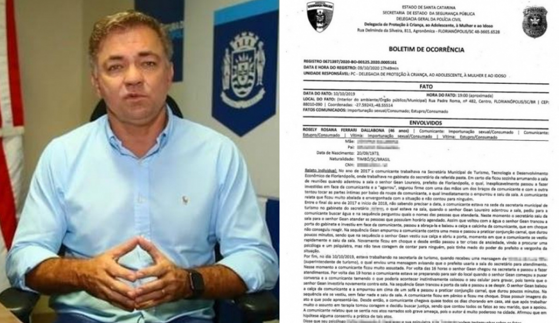 Prefeito de Florianópolis é acusado de estupro por ex-servidora
