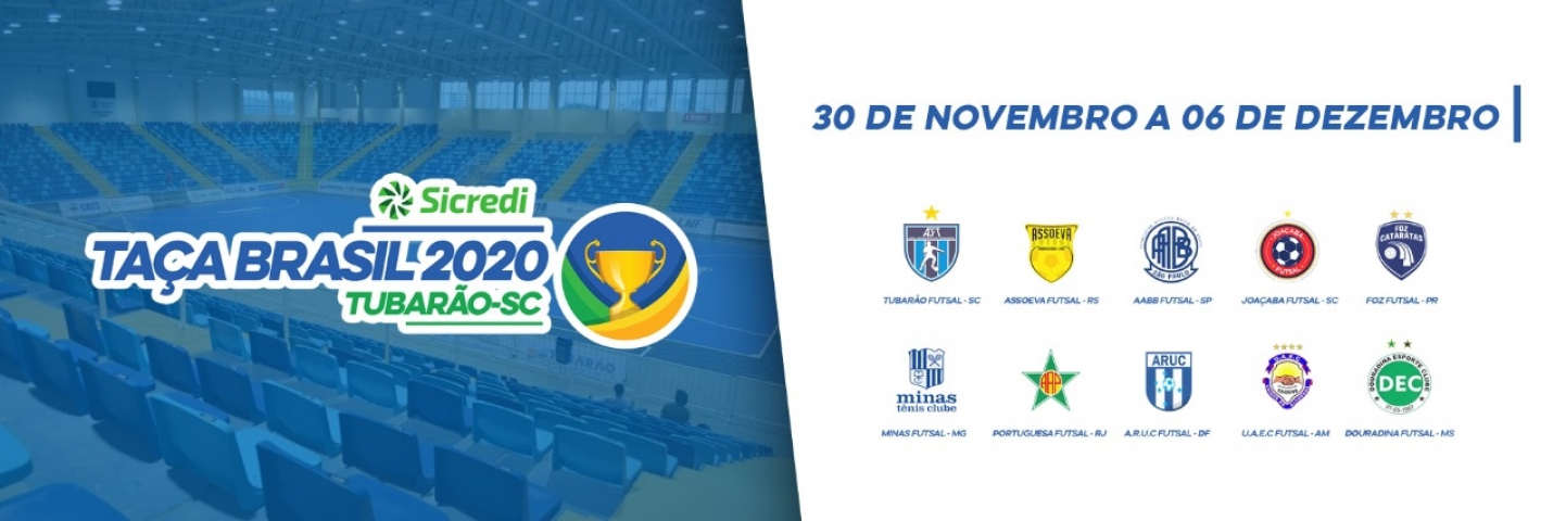 Pela primeira vez: Tubarão recebe Taça Brasil a partir do dia 30 de novembro