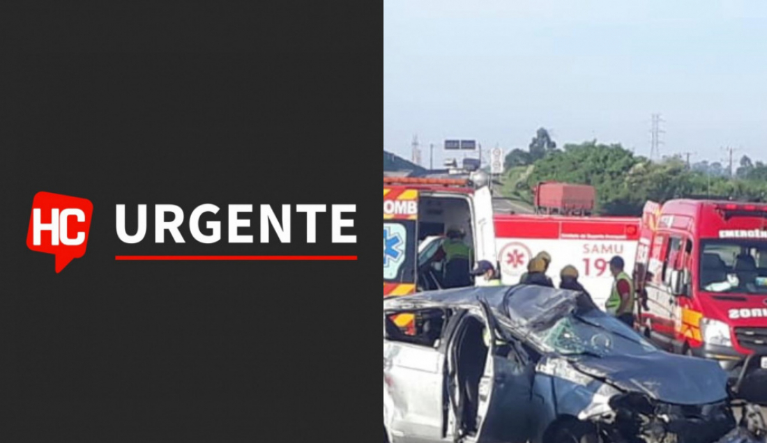 Em andamento: dois jovens morrem após capotamento na BR-101, em Capivari de Baixo