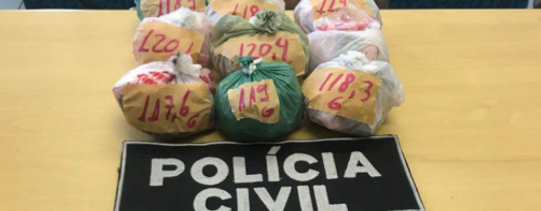 Tráfico de drogas no limite de Sangão com Morro da Fumaça; cães farejadores encontram mais de um quilo de maconha