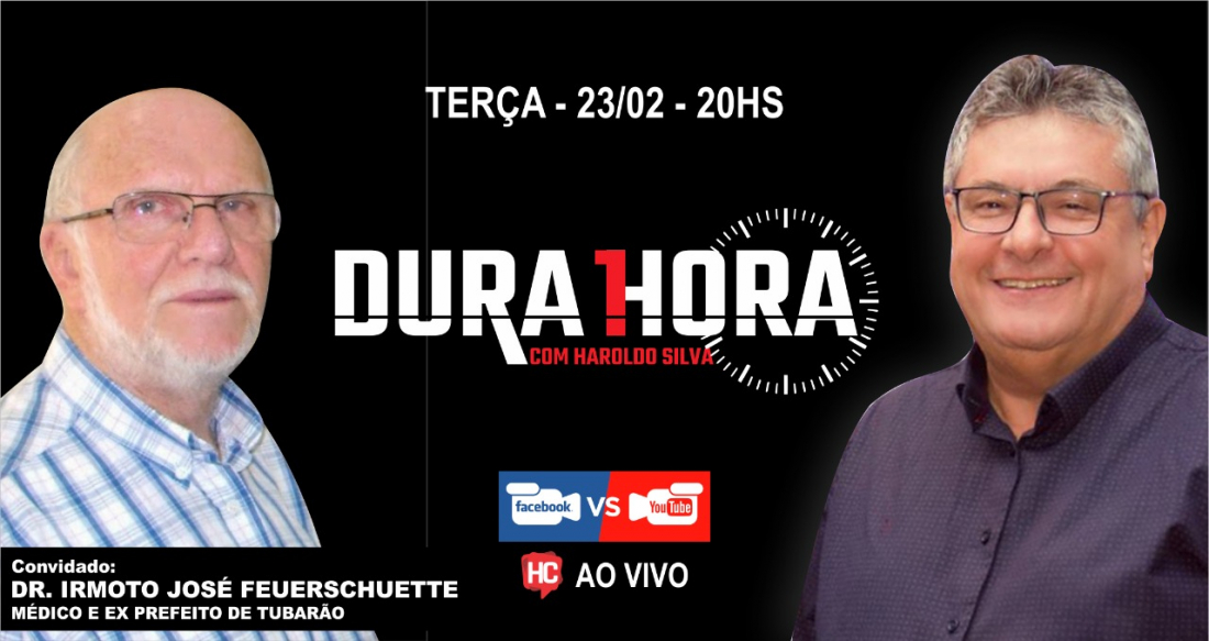 Ex-prefeito de Tubarão e Médico Dr. Irmoto Feuerschuette é o entrevistado do programa Dura 1 Hora desta terça-feira (23)