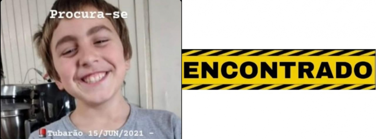 Adolescente de 12 anos que estava desaparecido em Tubarão é encontrado