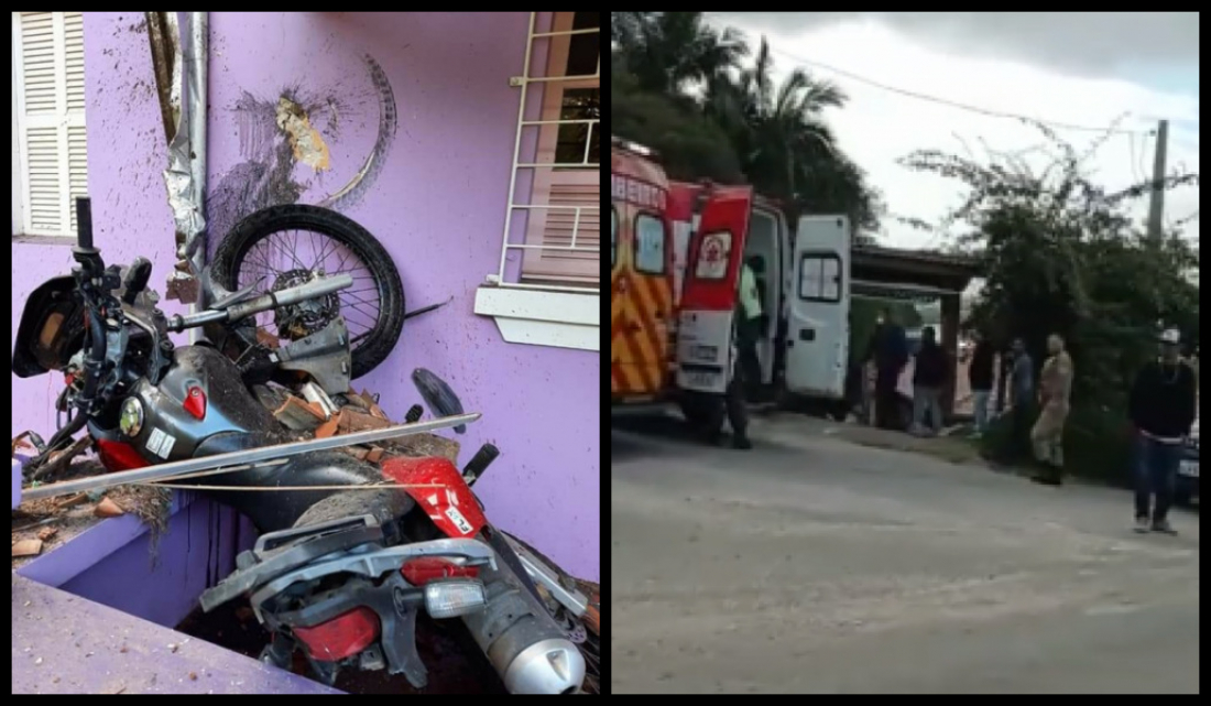 Grave acidente envolvendo duas motos mata jovem motociclista em Imaruí