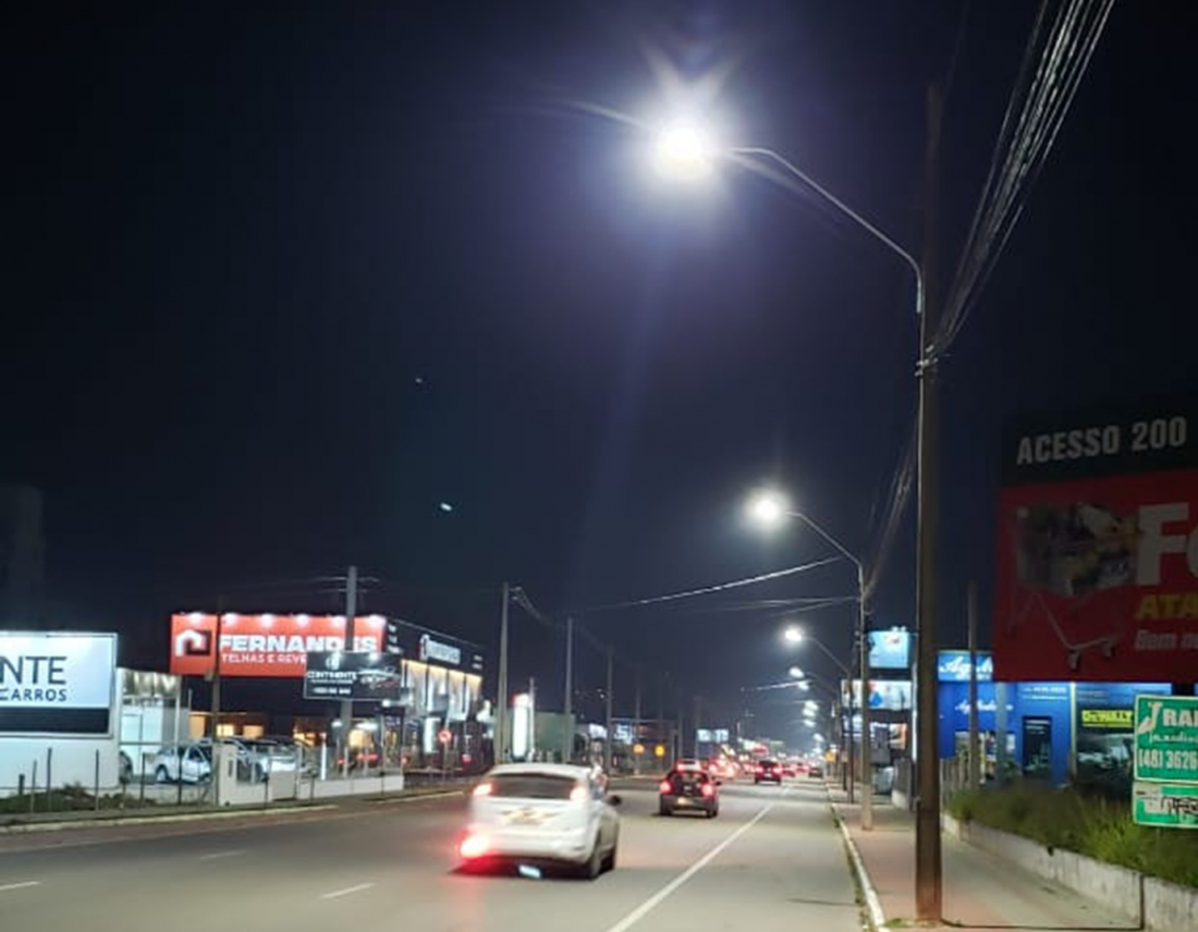 Avenida Padre Geraldo Spettmann conta com novo sistema de iluminação