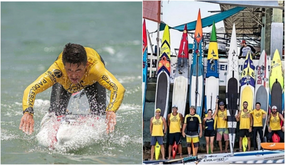 Atleta de Laguna conquista 1º lugar em 'paddleboard' em competição no Ceará
