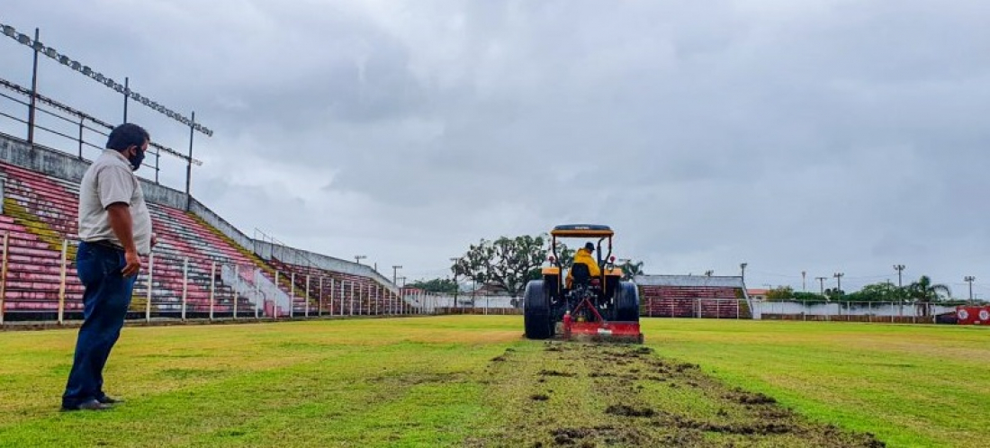 Gramado do Aníbal recebe melhorias para o Catarinense 2022