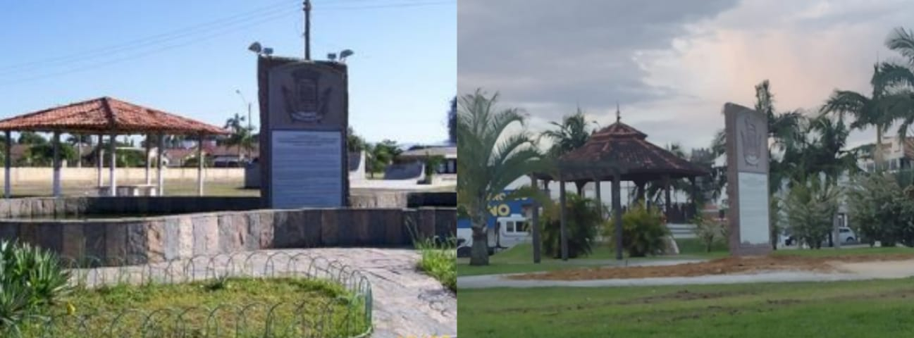Capivari de Baixo: chafariz da Praça da Bandeira é demolido