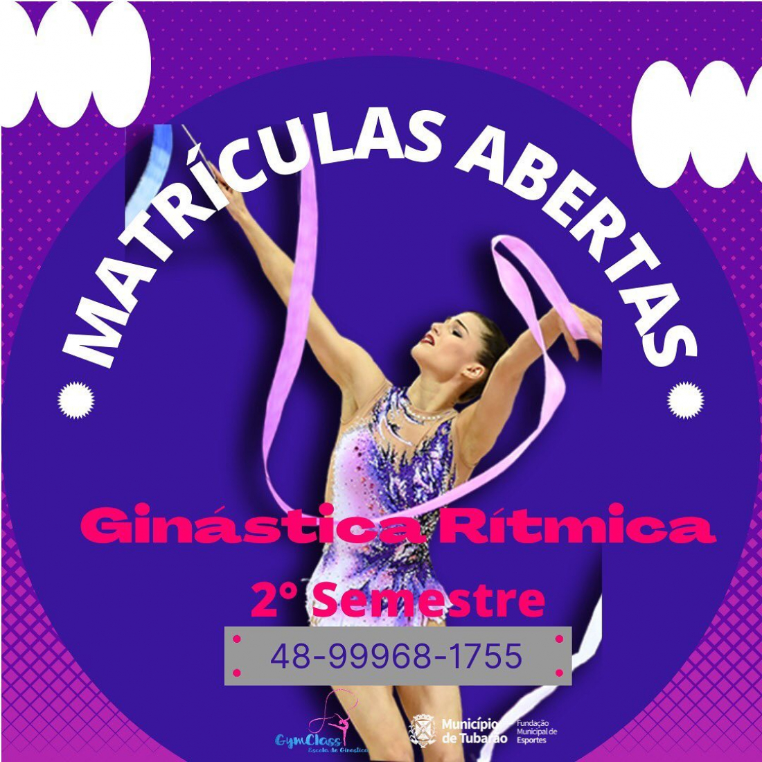 Matrículas estão abertas para o segundo semestre da Ginástica Rítmica