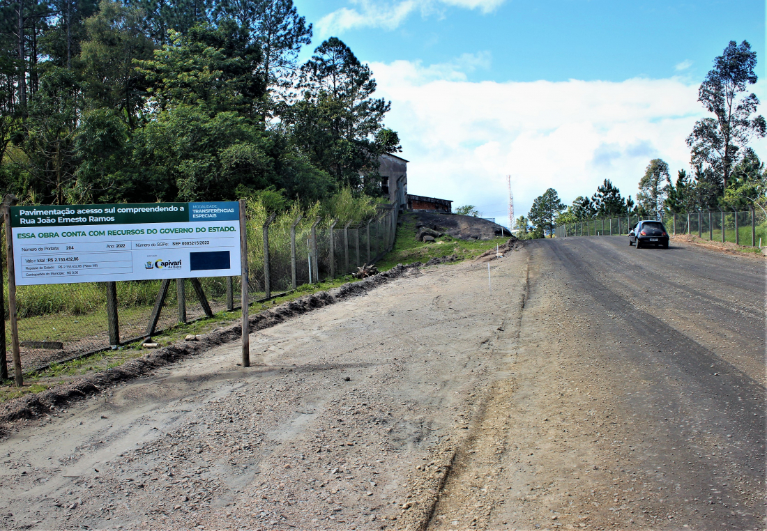 Prefeitura inicia processo de pavimentação do novo Acesso Sul de Capivari de Baixo
