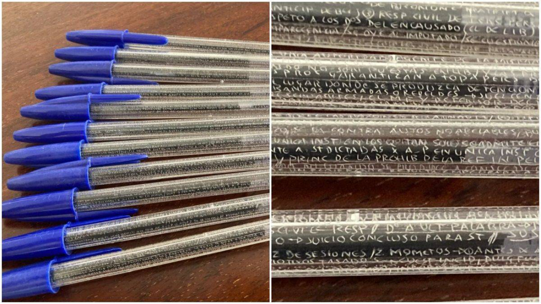 Mundo: estudante grava cola microscópica em caneta e professora compartilha nas redes