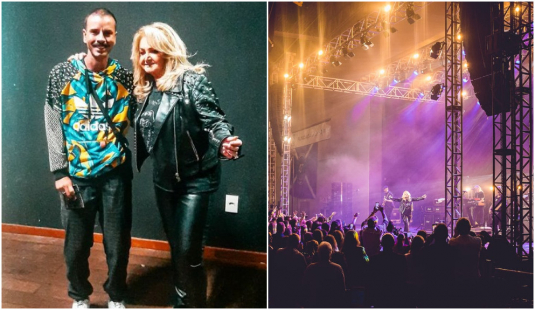 Sonho realizado: fã viaja de SP e se encontra com Bonnie Tyler em Tubarão
